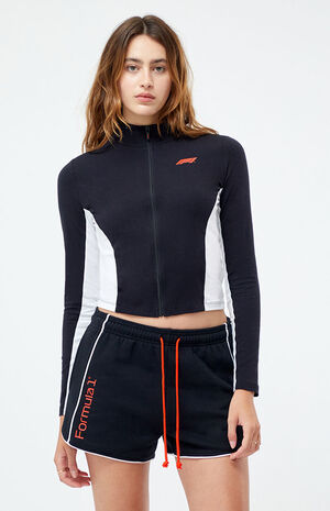 x PacSun Racer Zip Up Long Sleeve Top image number 1