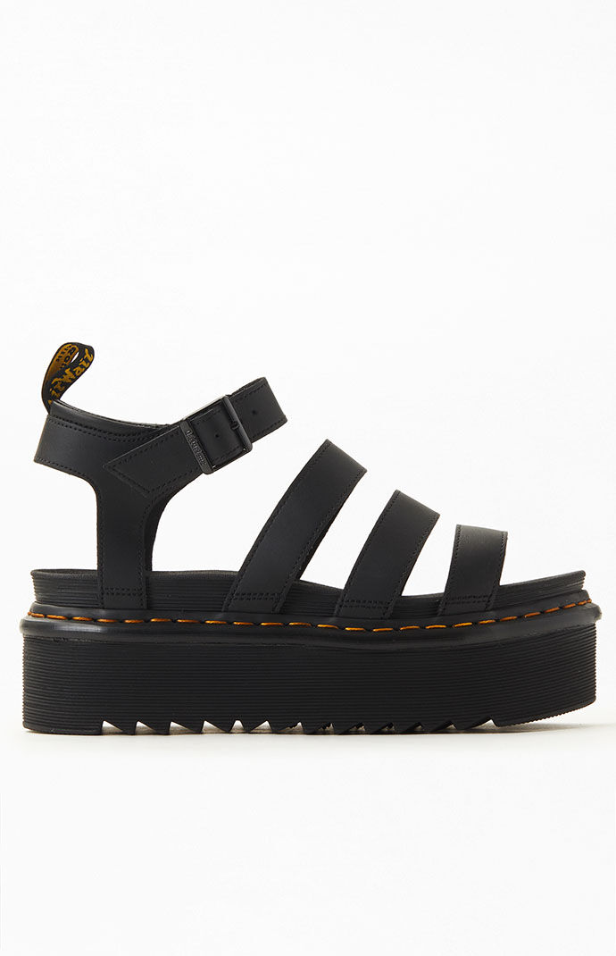 Dr Martens Women s Black Blaire Quad Platform Sandals PacSun