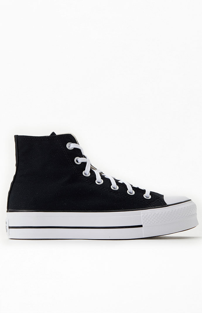 High platform cheap converse black