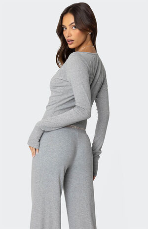 Peekaboo Lace Long Sleeve Top image number 4