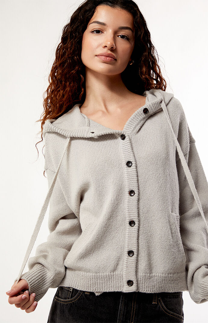 Your Favorite Karoline Hooded Button Down Cardigan