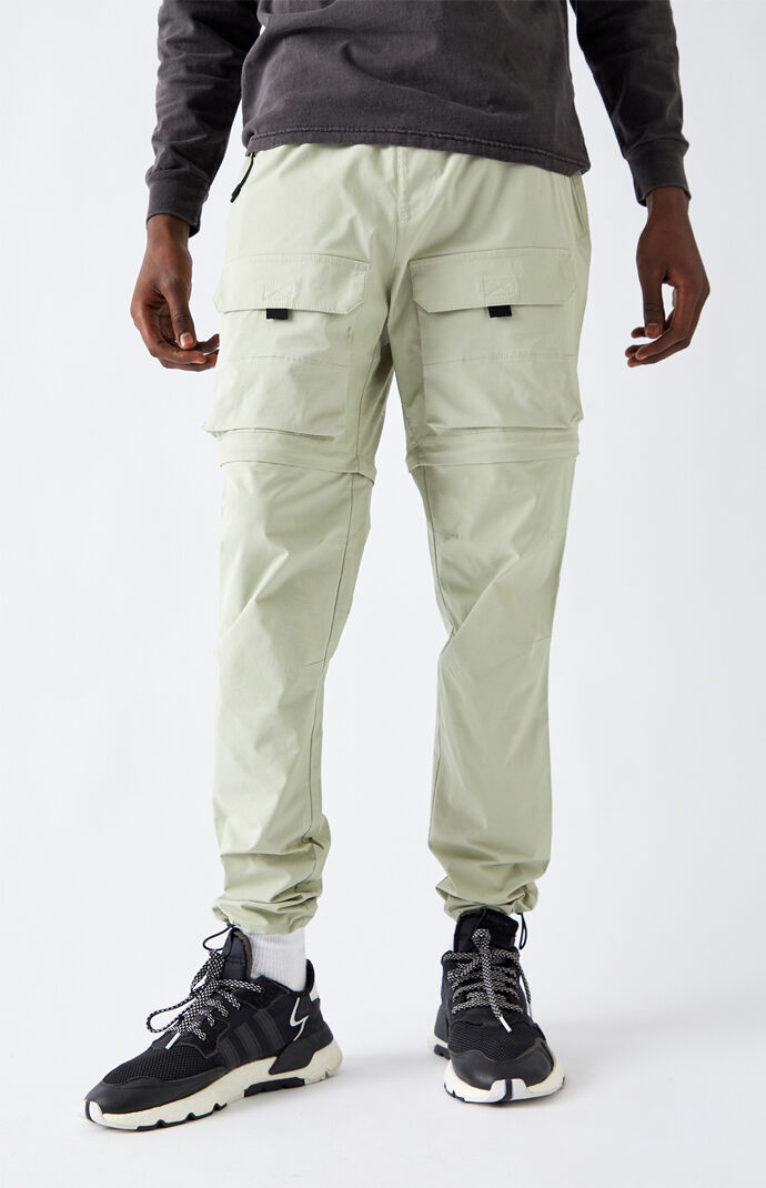 PacSun Utility Light Green Zip Off Cargo Pants PacSun