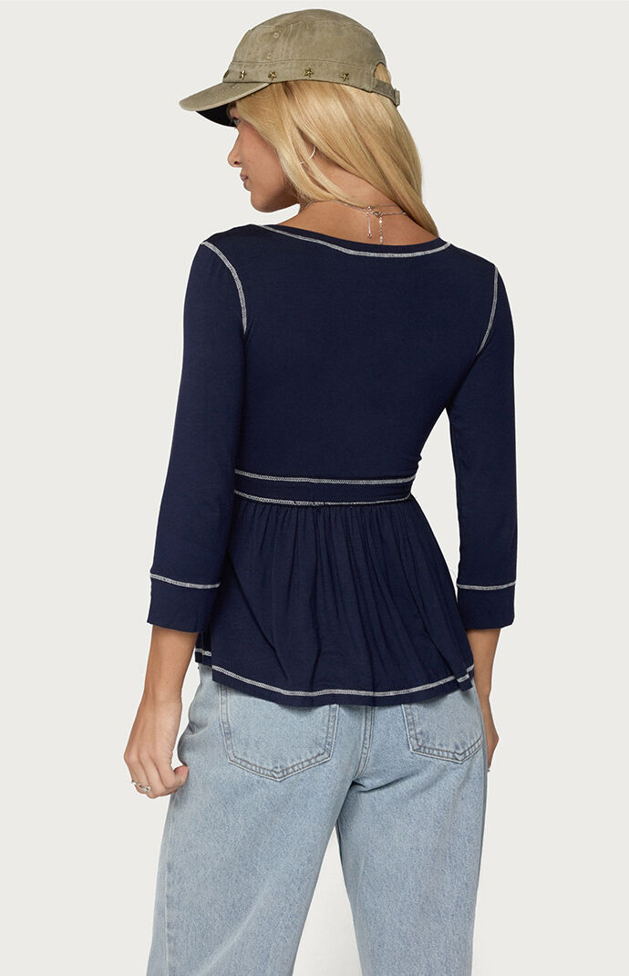 Edikted Parah Contrast Babydoll Top