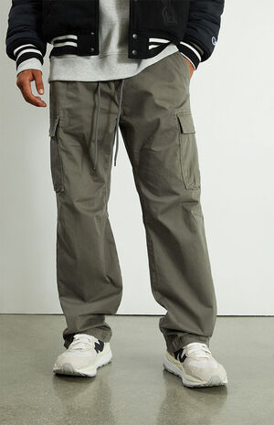 PacSun Gray Cotton Baggy Cargo Pants