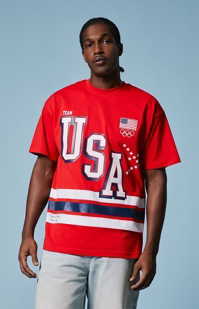 Olympics Red Milano Cortina Team USA Dream Jersey T-Shirt