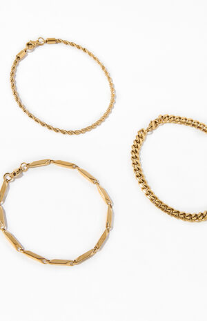 3 Pack Gold Bracelets image number 2