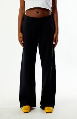 Black Core Washed Baggy Sweatpants image number 2