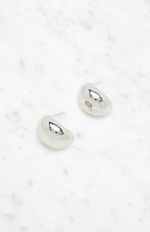 Silver 14K Gold Plated Teardrop Earrings image number 2