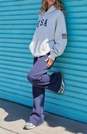 Silver Christy USA Oversized Hoodie image number 4