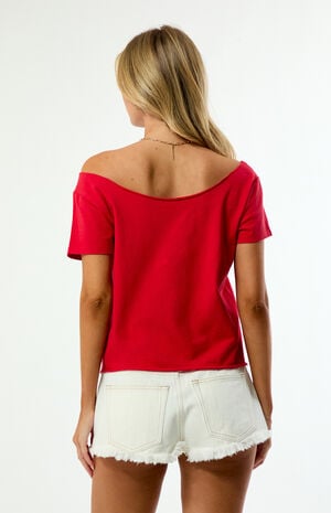 x MLB Philadelphia Phillies Off-The-Shoulder T-Shirt image number 4
