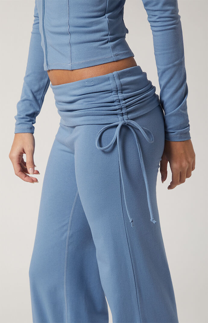 PAC 1980 PAC DRIFT Active Shoreline Fold-Over Flare Yoga Pants