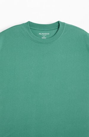 Green&nbsp;Basic Oversized T-Shirt image number 2