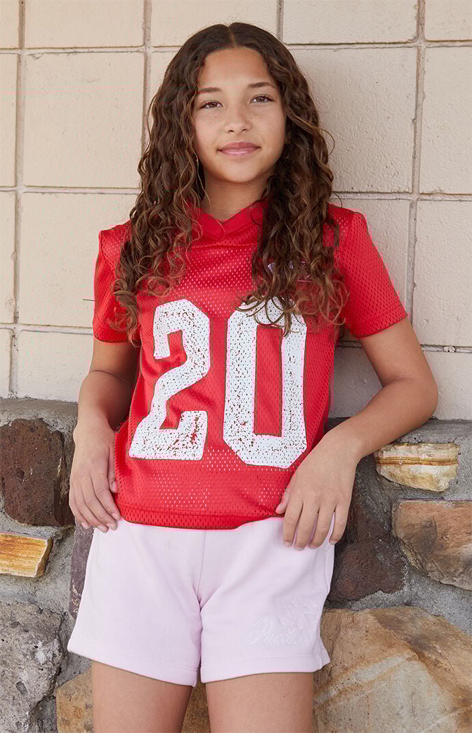 Pacsun Kids 20 Red Mesh Soccer Jersey