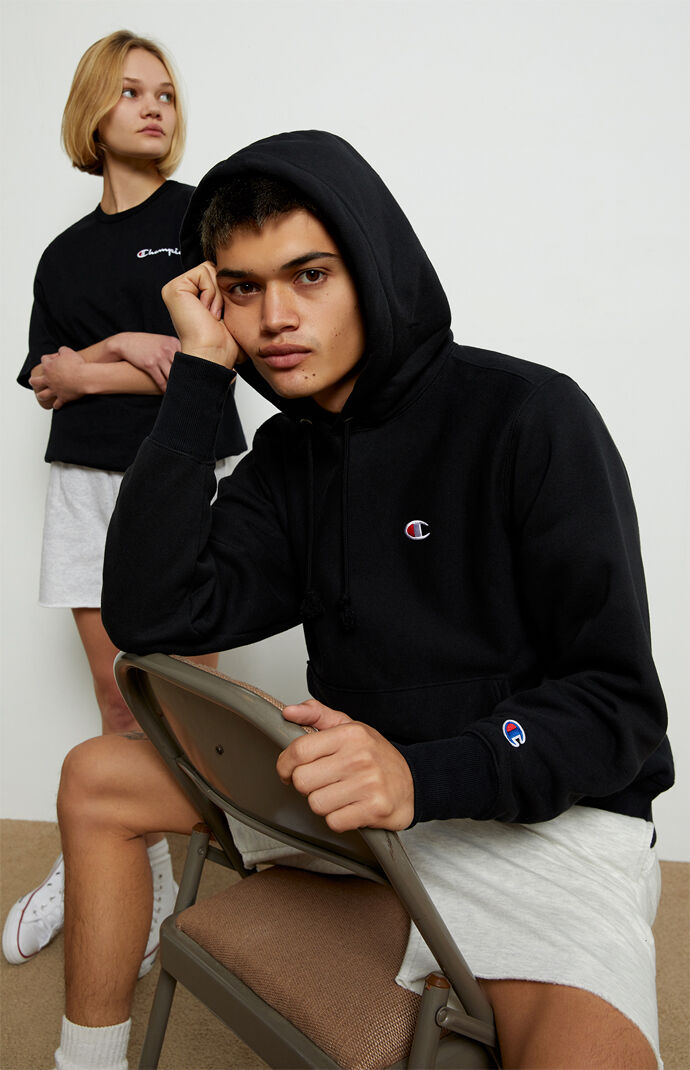 Black champion hoodie outfit top