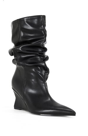 Asaf Black Wedge Booties image number 2