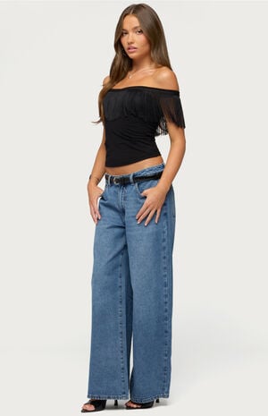 Catelina Fringe Off-The-Shoulder Top image number 4