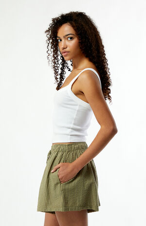 Striped Overswim High Waisted Shorts image number 2