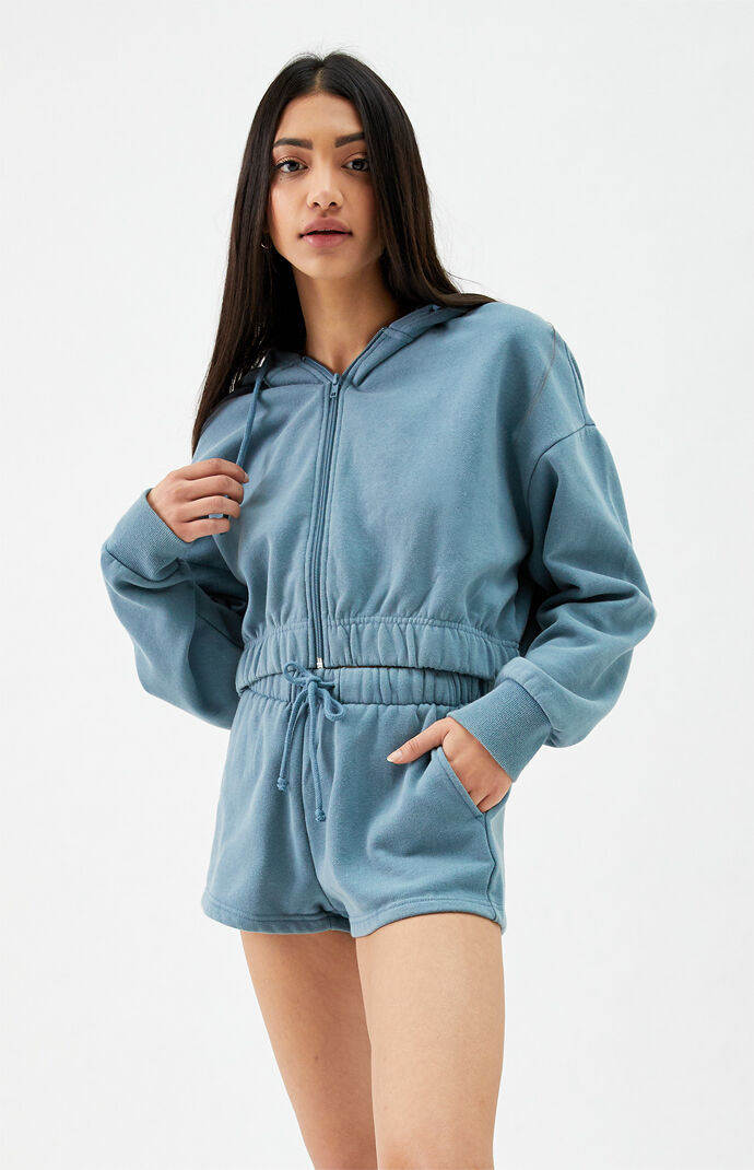 PacSunPacSun Womens Elsie Cropped Hoodie - Blue size Medium | DailyMail
