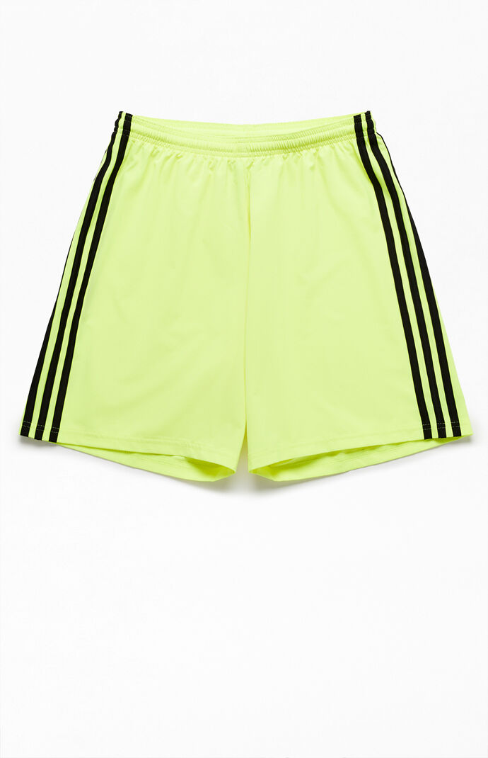 adidas neon yellow shorts