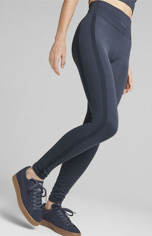 x Vogue Navy Seamless Leggings image number 1