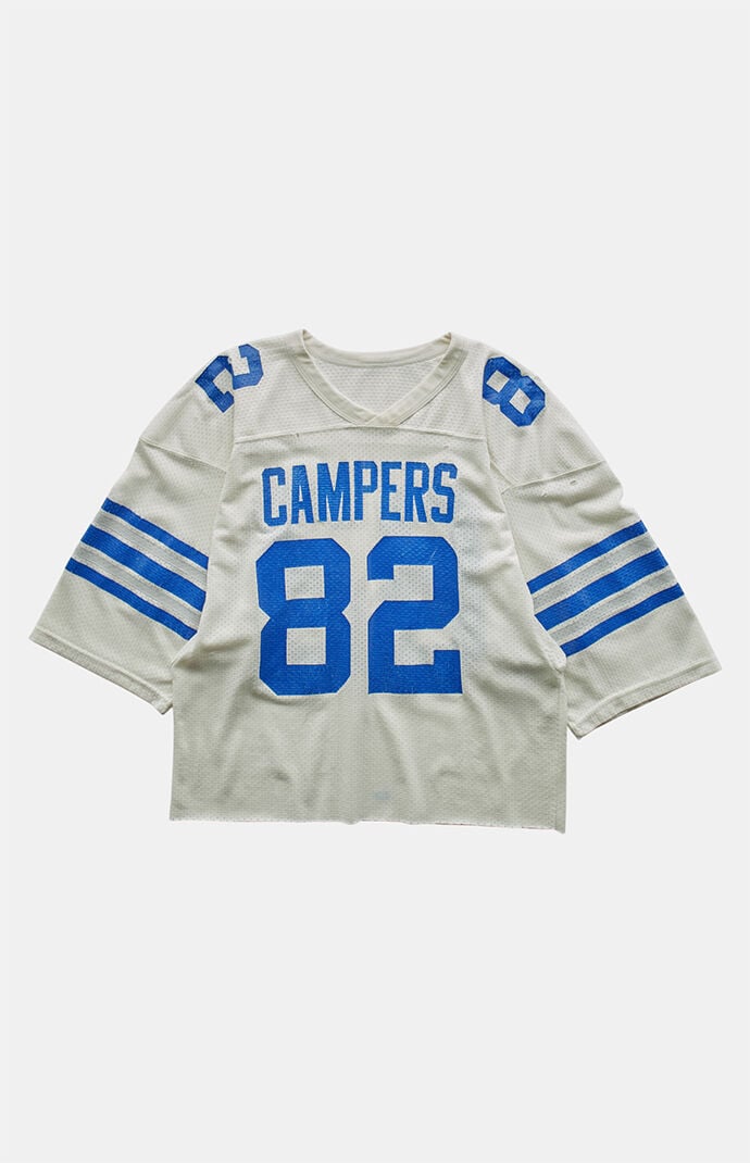 PS VINTAGE '80s Campers Jersey V-neck Graphic Top