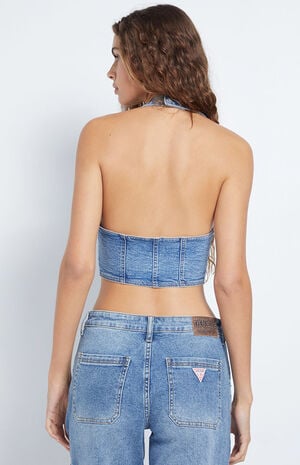 Tessa Denim Halter Vest image number 4