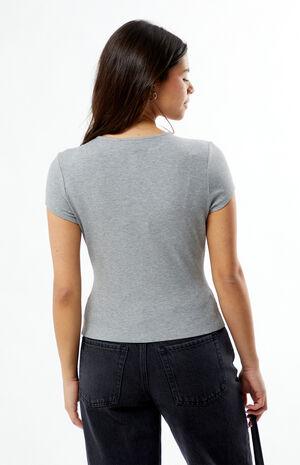 Parker Ribbed Button Top image number 3