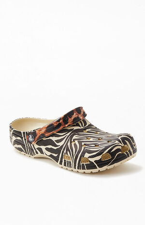 Women's Classic Animal Remix Print Clogs image number 1