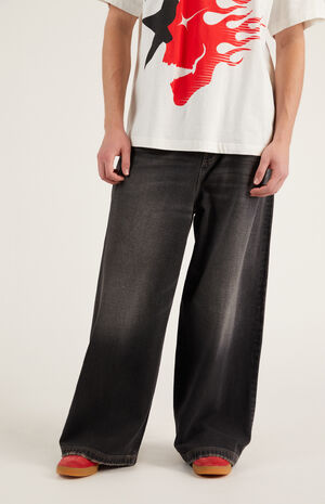 Ryder Oversized Pocket Ultra Baggy Cargo Jeans Black image number 3