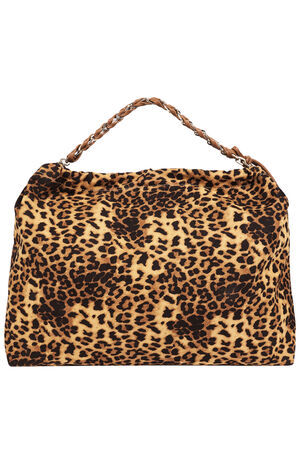 Leopard Print Soft Hobo Bag image number 4