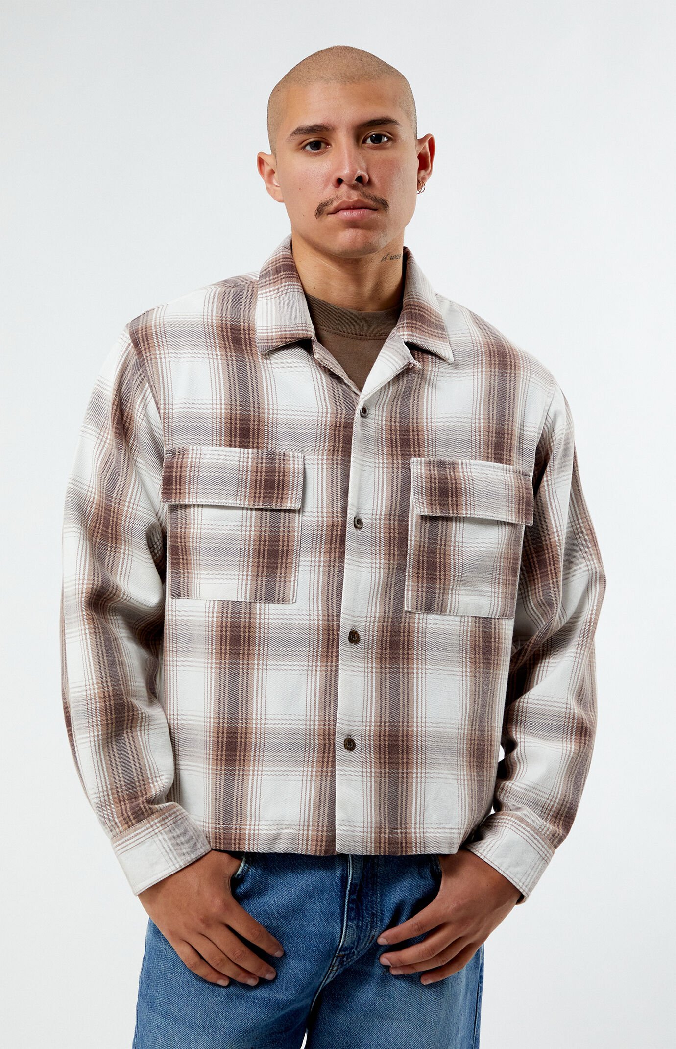 Vans daisy crop flannel cheap