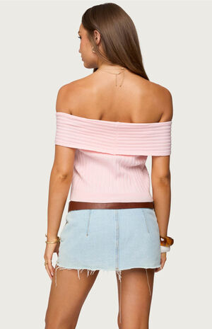 Blythe Ribbed Knit Fold Over Top image number 3