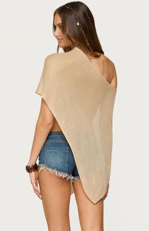 Azalia Asymmetric Knit Poncho image number 5