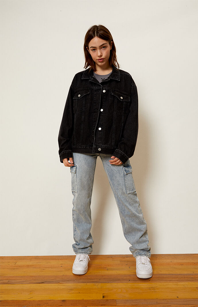 Black jean jacket pacsun shop