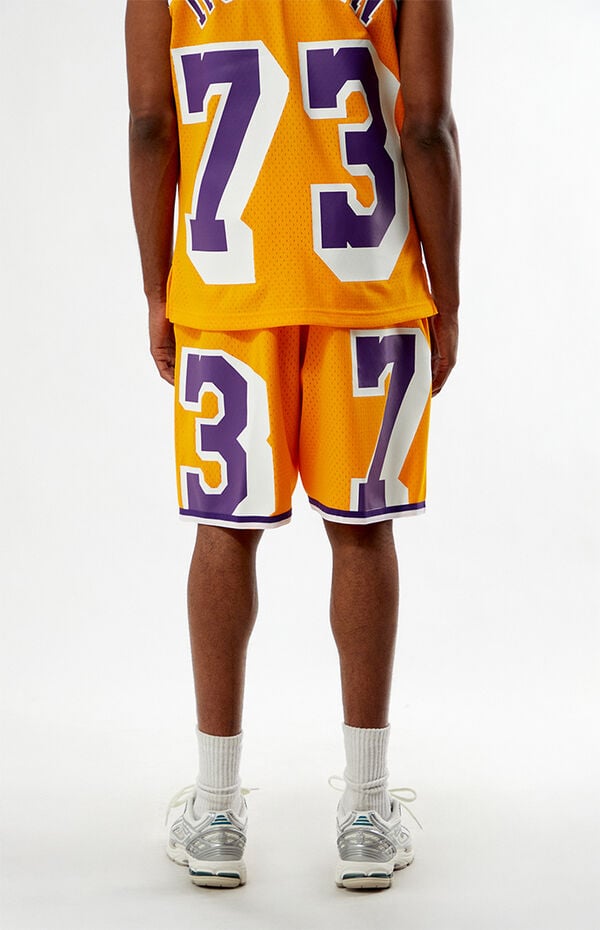 Mitchell & Ness Dennis Rodman LA Lakers Mesh Basketball Shorts