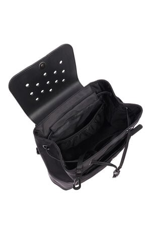Black Mini Fashion Eva Flap Backpack image number 4