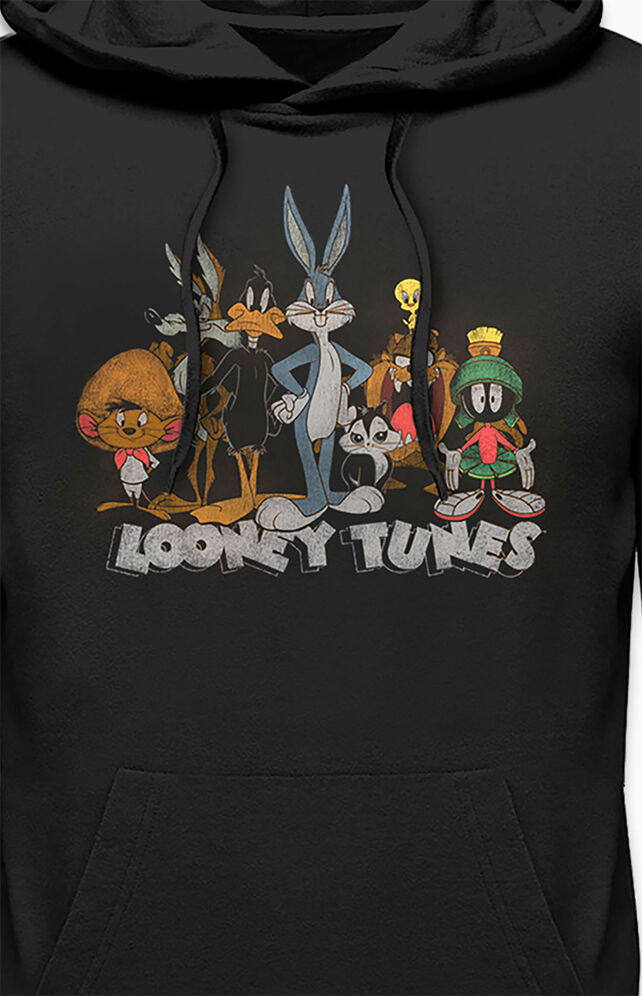 Men's Looney Tunes Crew Hoodie In Black - Size Large