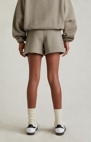 ESSENTIALS Heather Grey Sweat Shorts image number 6