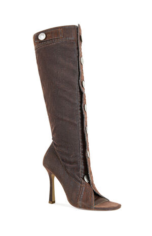 Women's Kazuki Burnt Orange Velvet Stiletto Boots image number 2