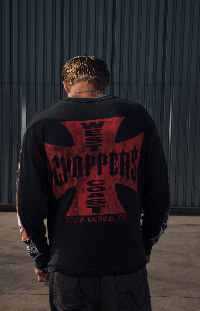 West Coast Choppers Flames Long Sleeve T-Shirt | Pacsun