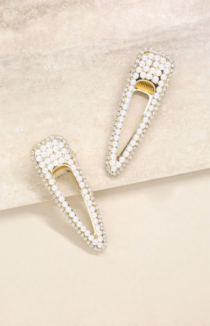 Waldorf Pearl Crystal Hair Barrettes