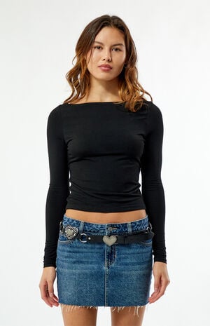 Shaina Long Sleeve Boat Neck Top image number 2