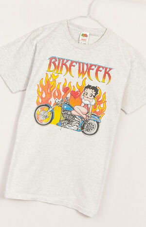 Upcycled Betty Boop Bike T-Shirt image number 2