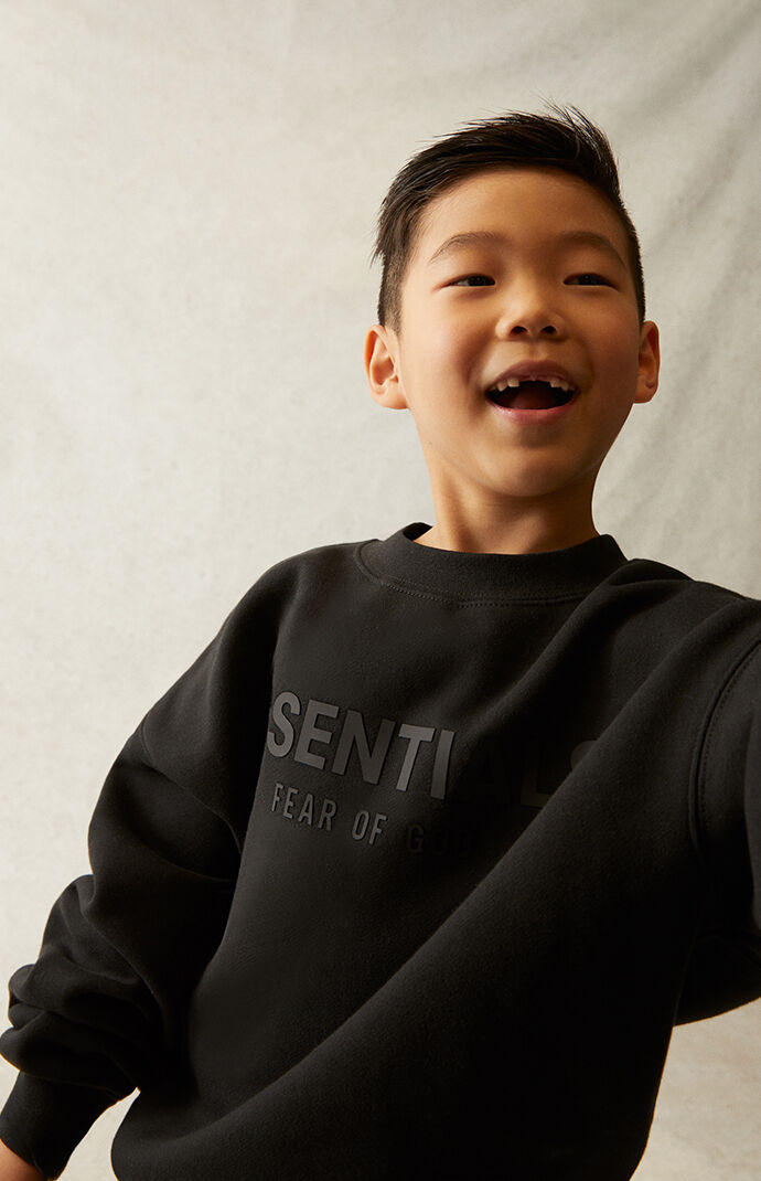 Essentials Black Crew Neck Sweatshirt