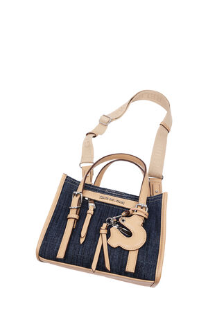 Denim Dangle Mini Tote Bag image number 9