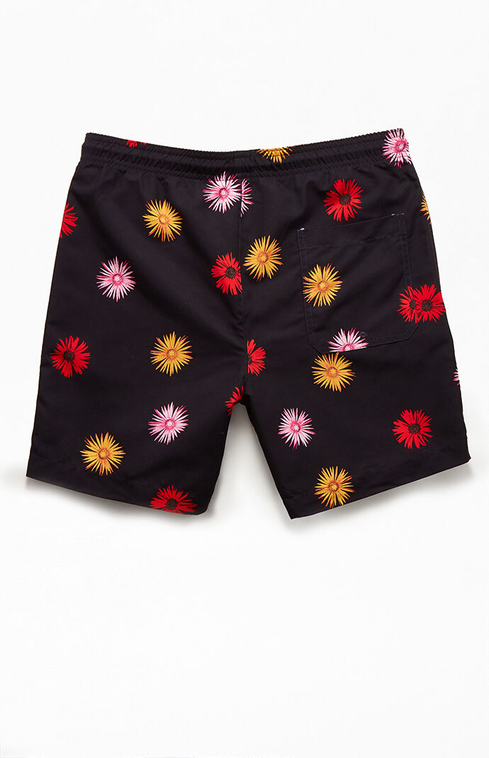 Watercolor Floral 17" Swim Trunks