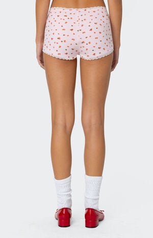Strawberry Girl Printed Micro Shorts image number 4