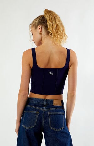 Michigan Wolverines Knit Corset Top image number 4