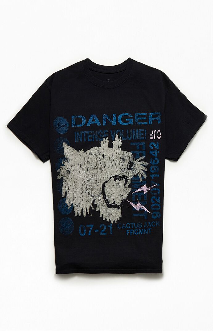 Travis Scott Cactus Jack For Fragment Danger T-Shirt | PacSun