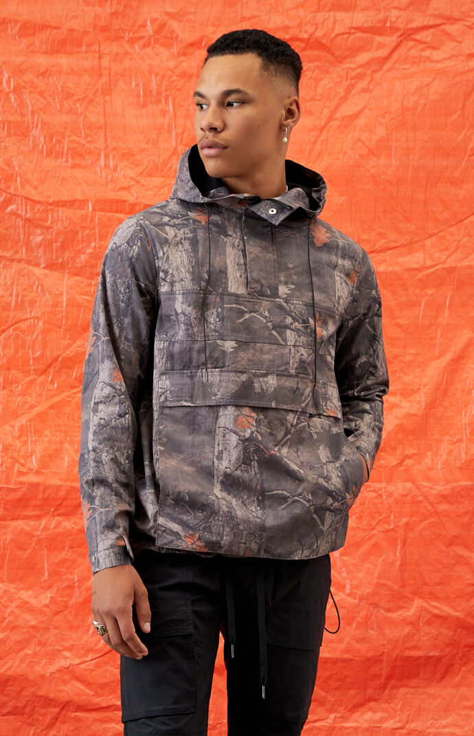 Tree Print Tech Anorak Jacket